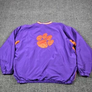 Clemson Tigers Jacket Mens XXL Purple Orange 58 Sports‎ Pullover Windbreaker